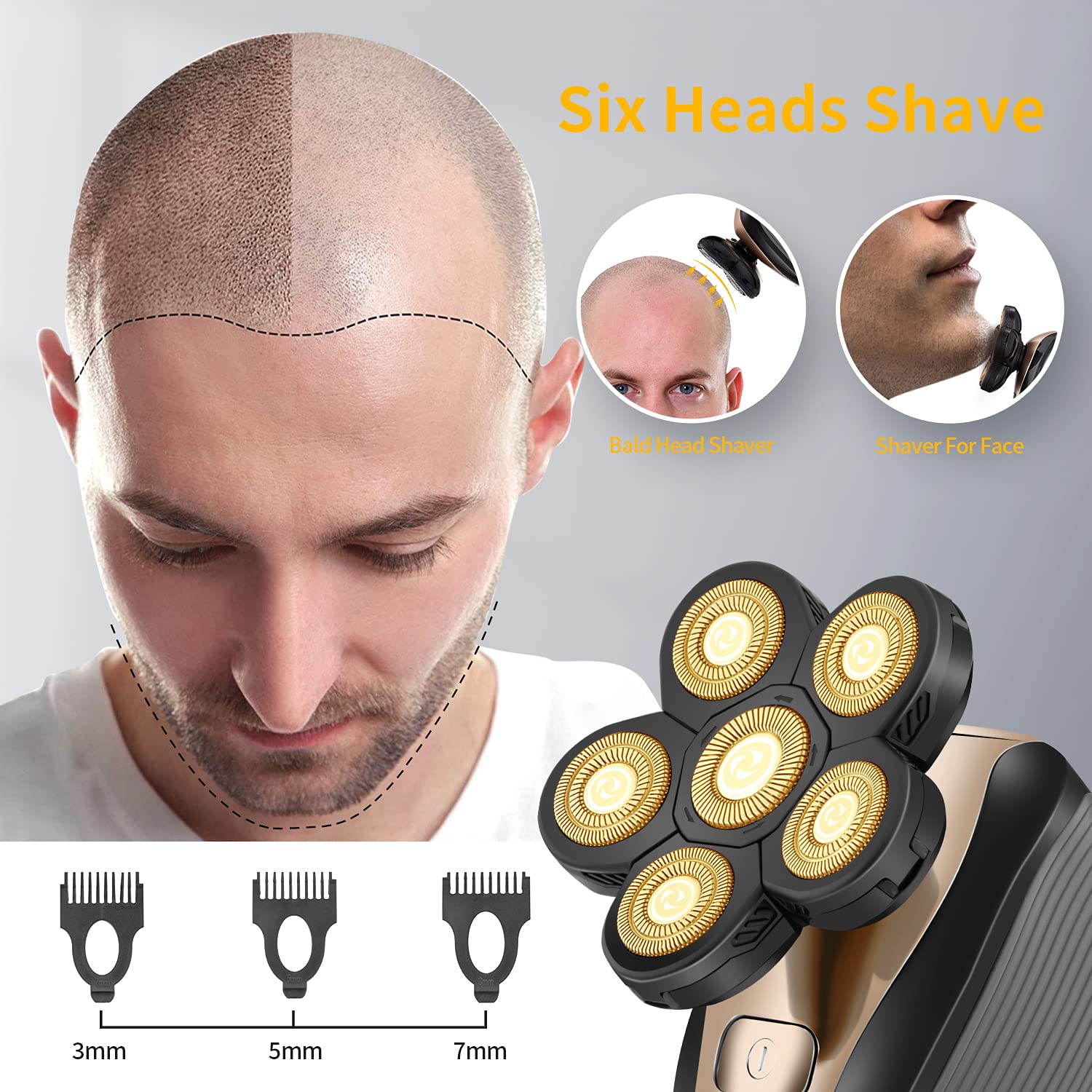 Vsmooth waterproof wet-dry shaver ideal for shower grooming with foam or gel.