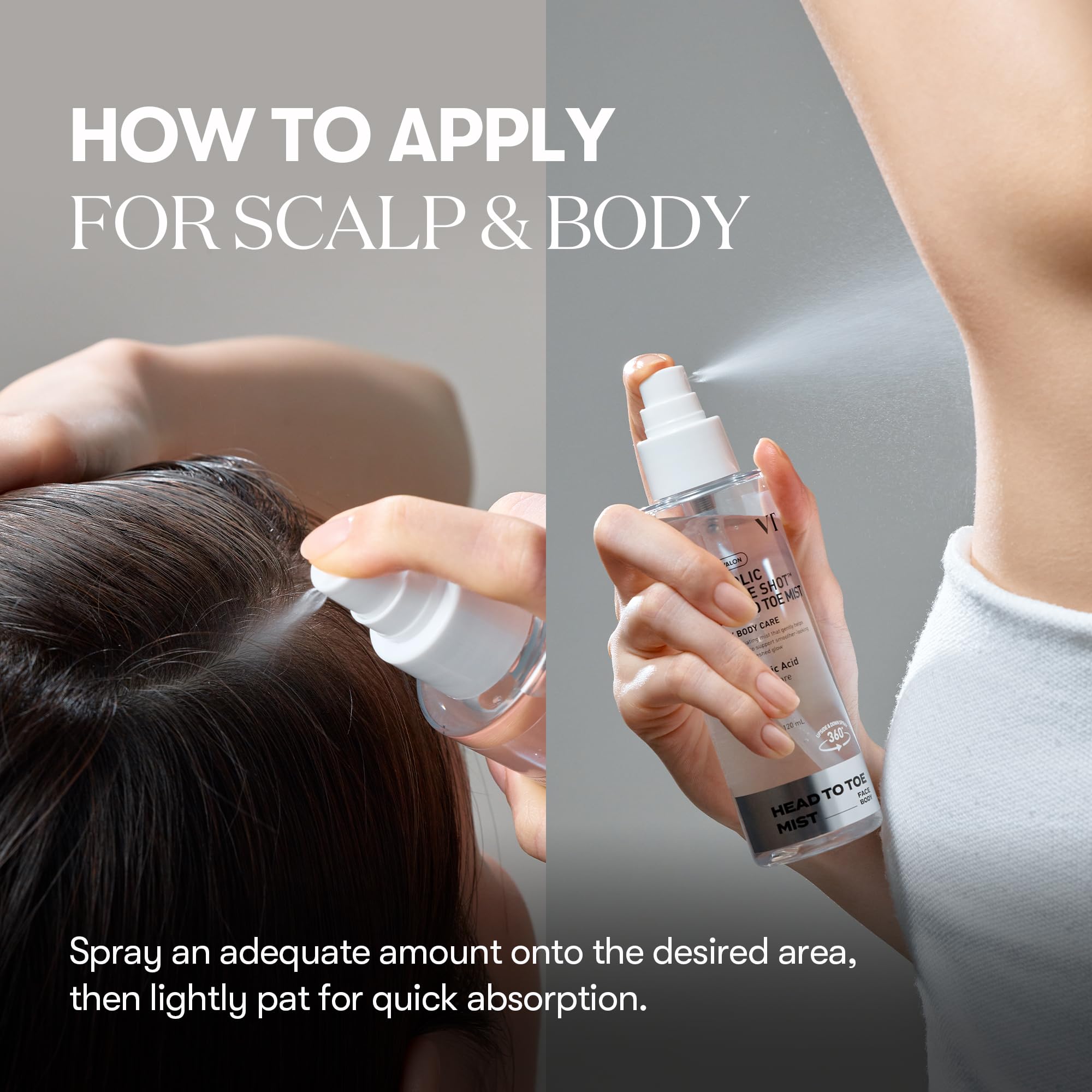 VT COSMETICS back reach spray helps cover back and shoulders.