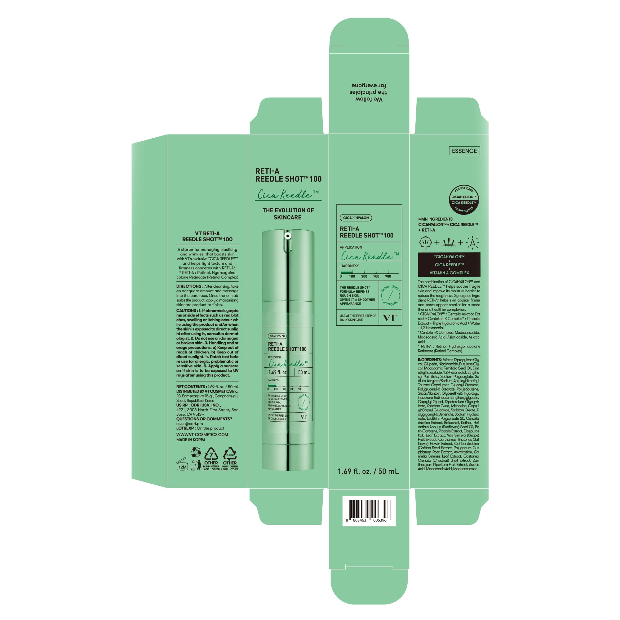 VT COSMETICS Bakuchiol plant-based retinol supports gentle texture improvement.