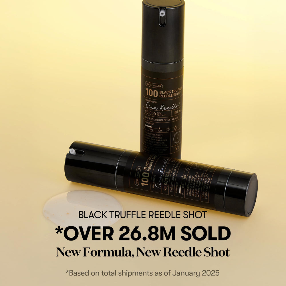 VT COSMETICS Black Truffle Reedle Shot 24K gold spicule close up showing glow potential