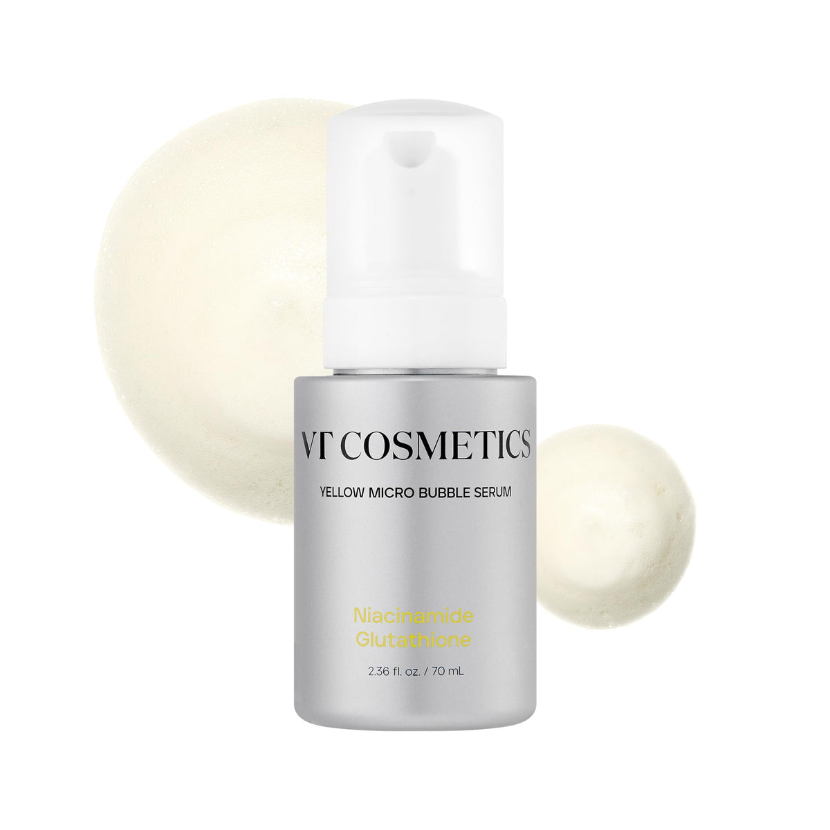 VT COSMETICS Bubble Serum bottle with airy foam texture for refreshing skincare.