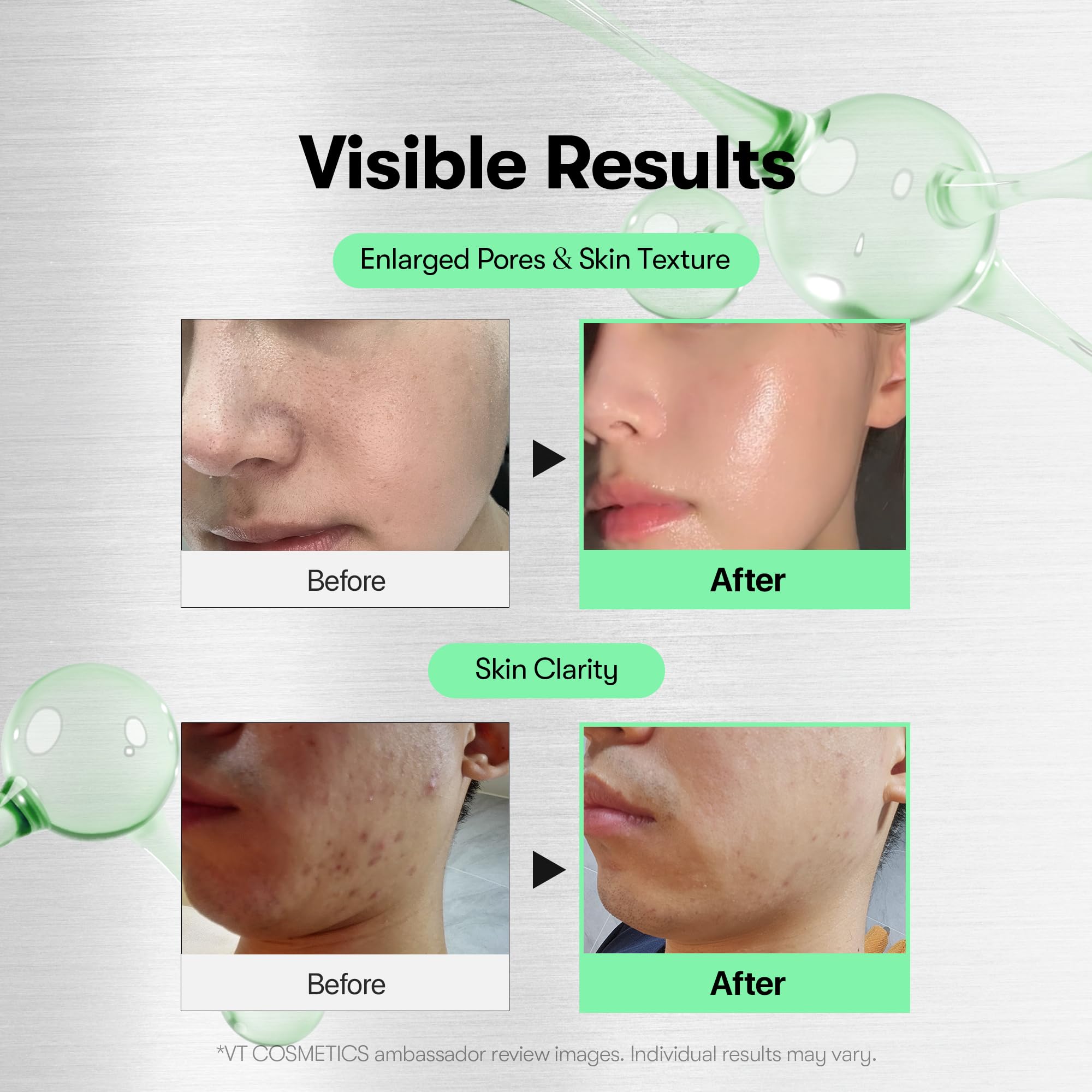 VT COSMETICS Centella Asiatica focus conveys calming skin support and barrier care.