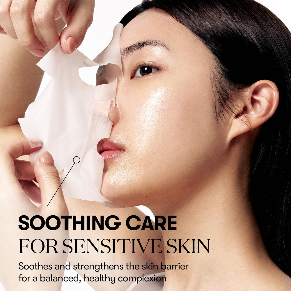 VT COSMETICS CICA Daily Soothing Mask sheet clings gently for comfortable coverage.