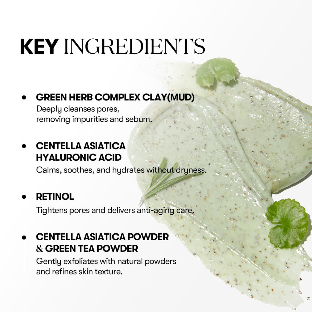 VT COSMETICS CICA Mask Cleanser application as mask demonstrates pore-refining action.