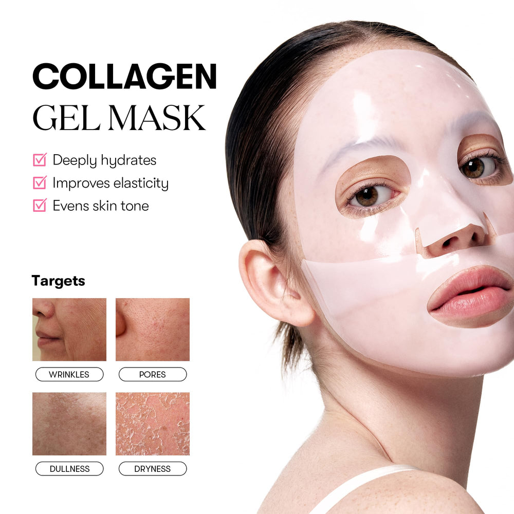 VT COSMETICS Collagen Reedle Shot hydrogel steps show dual‑sheet activation and hydration.