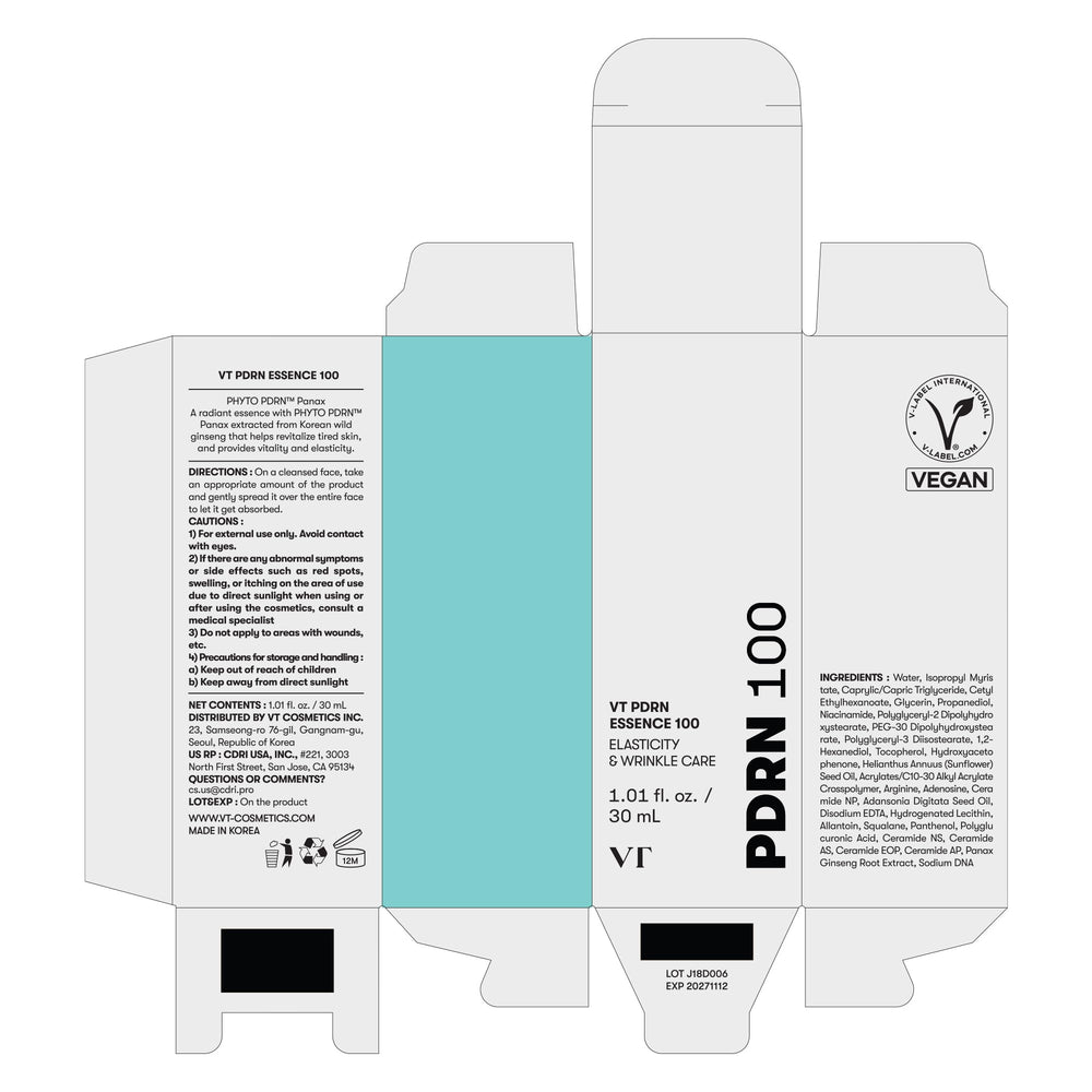 VT COSMETICS PDRN 100 Essence helps support skin plumpness and youthful volume
