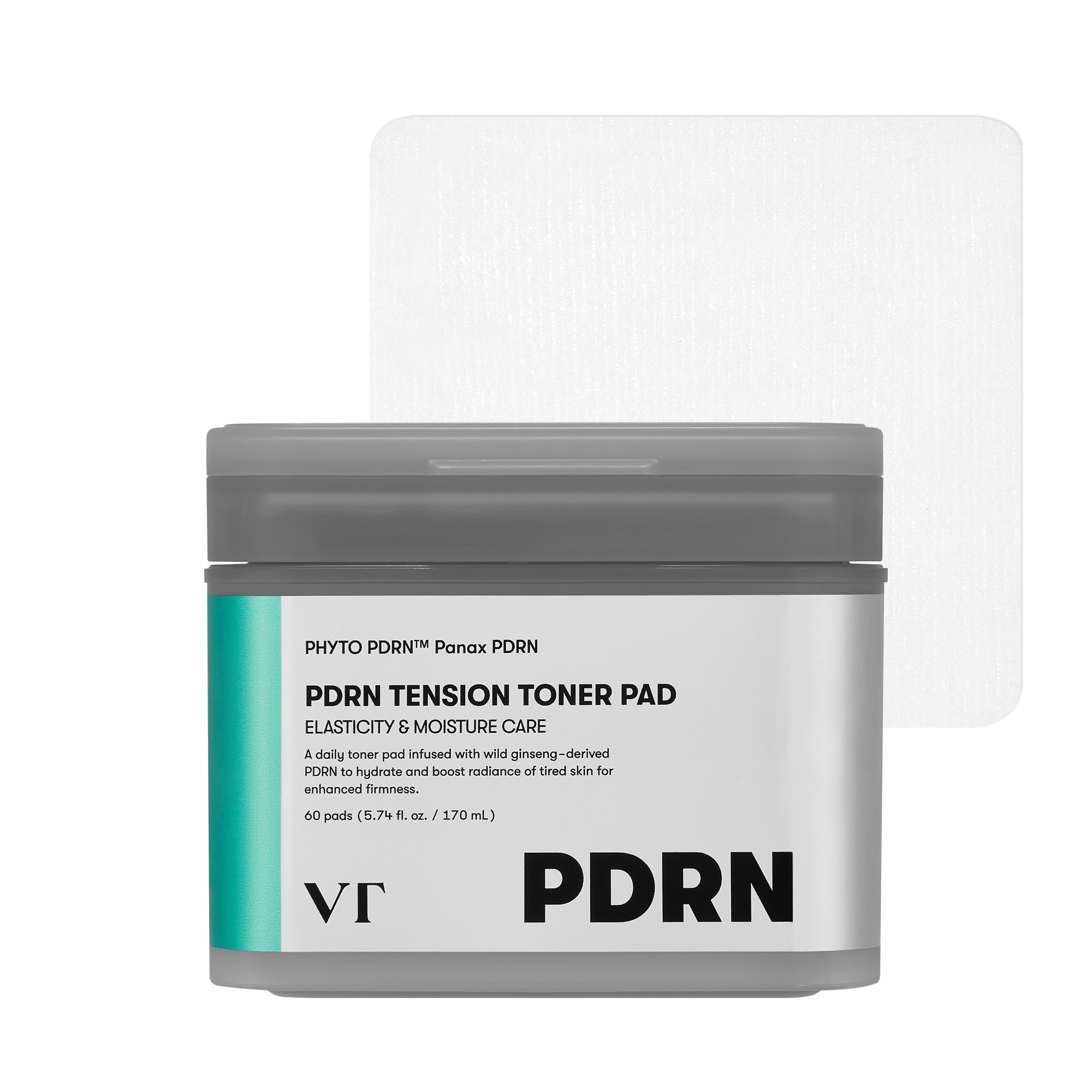 VT COSMETICS PDRN Toner Pad showing hydrating action for radiant skin
