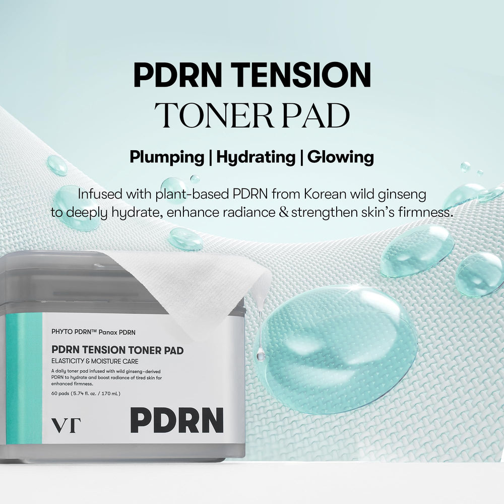 VT COSMETICS PDRN Toner Pad with multi-hyaluron for layered moisture