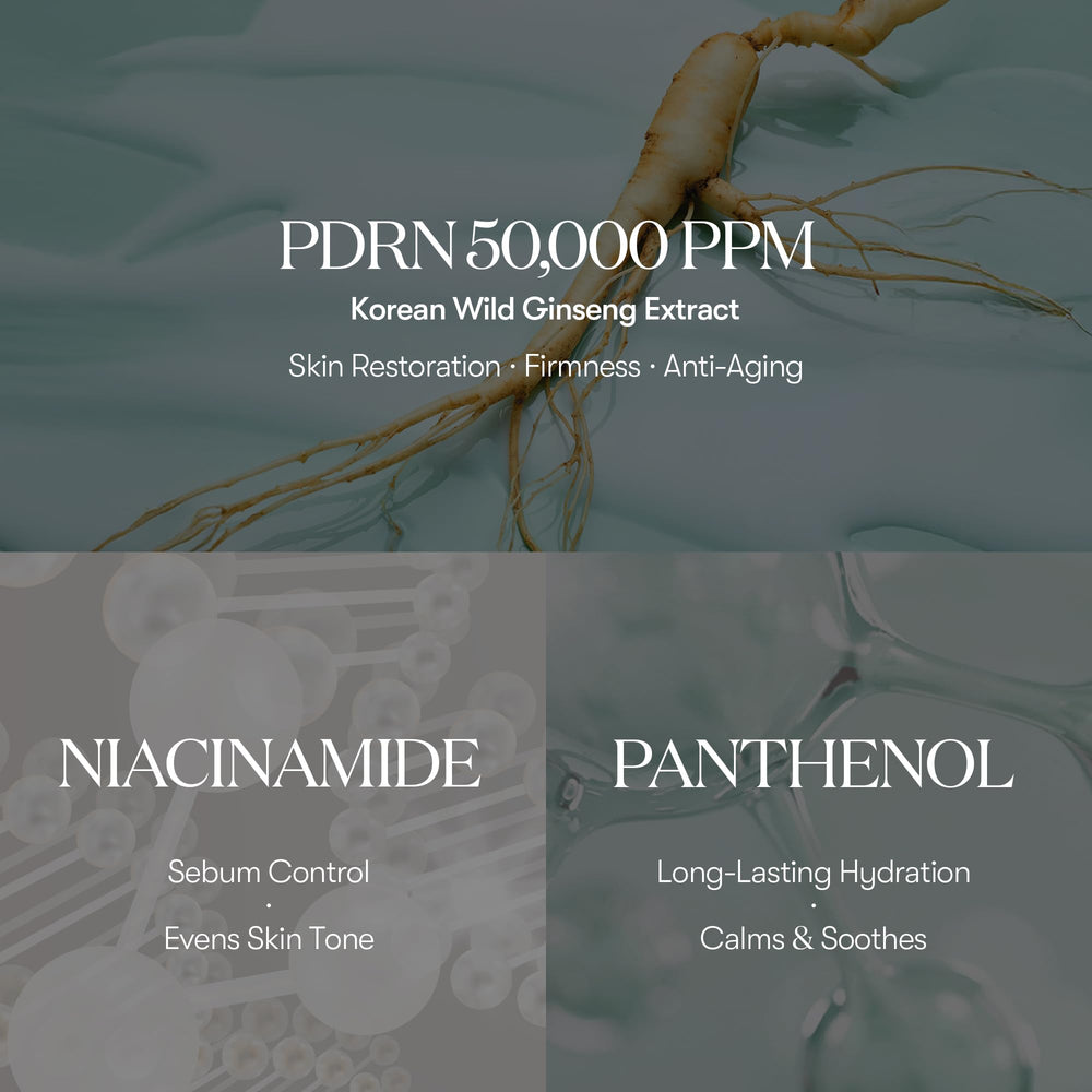 VT COSMETICS PDRN Toner spread-on-skin demonstrates quick absorption.