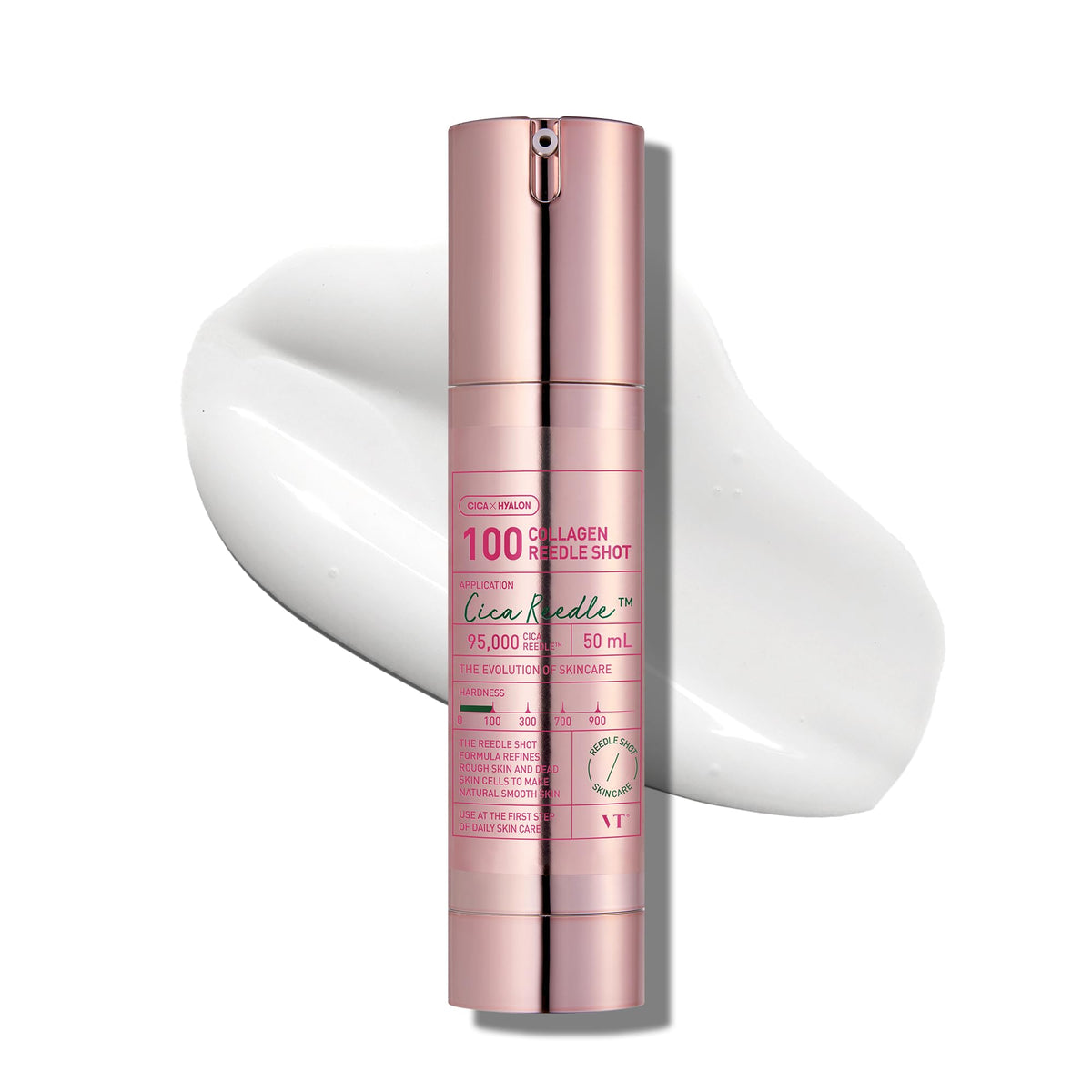 VT COSMETICS Pink Reedle Shot bottle with pump for easy, fast serum application