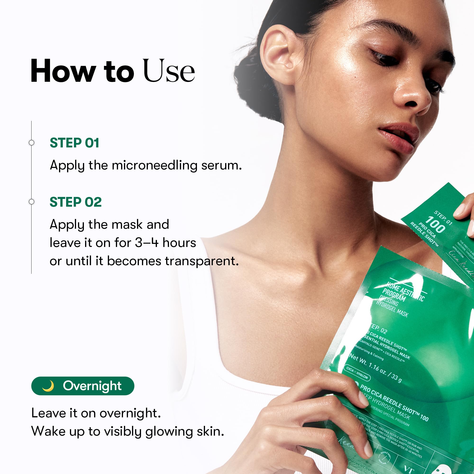 VT COSMETICS Pro Cica Reedle Shot overnight-melting mask for extended care while sleeping