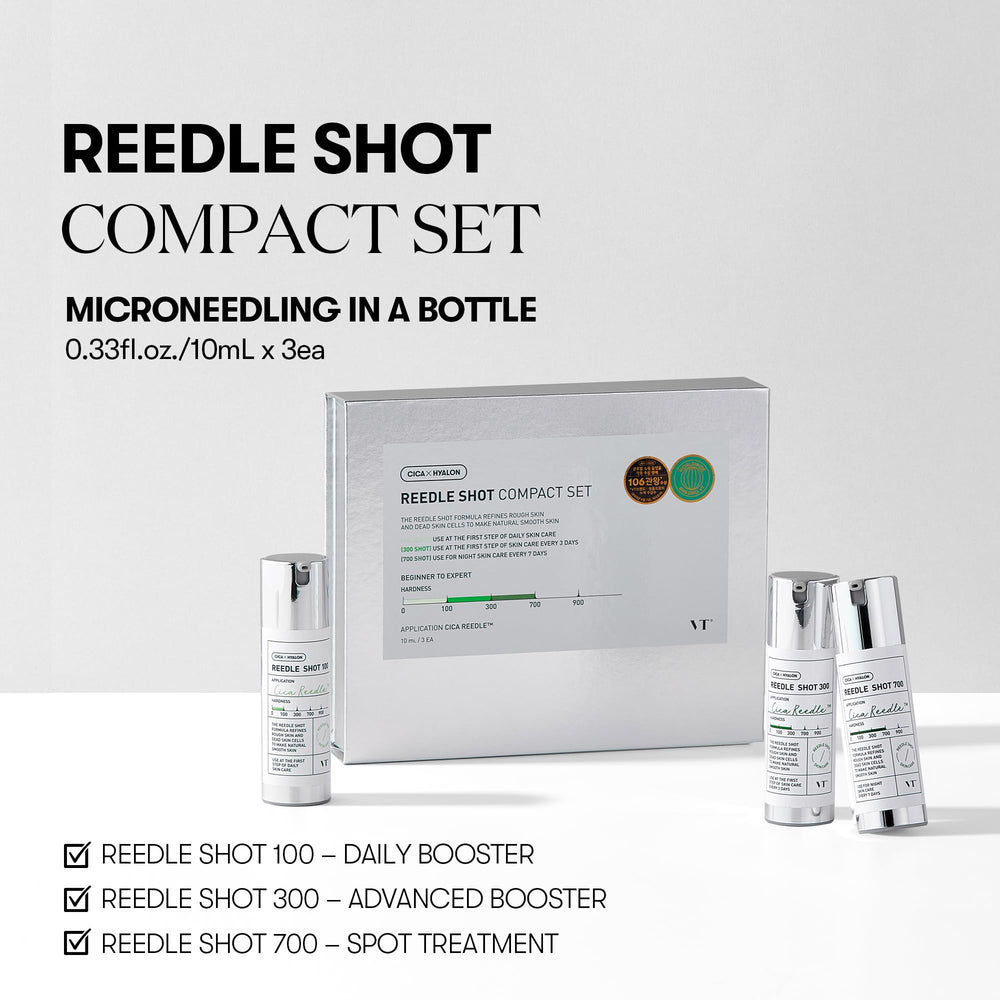 VT COSMETICS Reedle Shot 100 vial for initial absorption boost during routine.