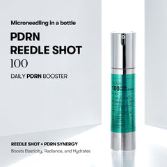 Reedle Shot milky ampoule texture close-up highlighting quick absorption