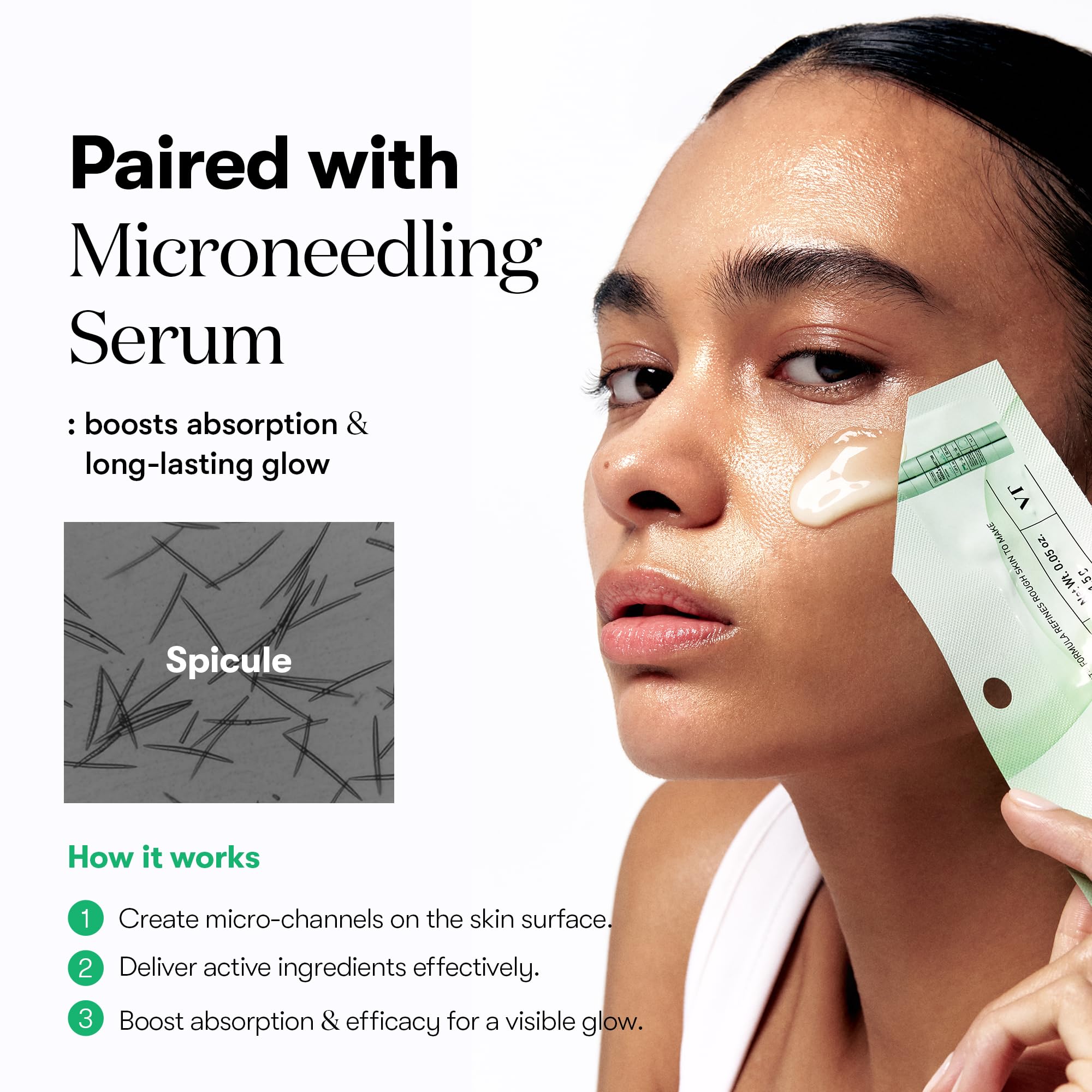 VT COSMETICS Reti-A Reedle Shot 100 exosome retinol blend for daily glow.