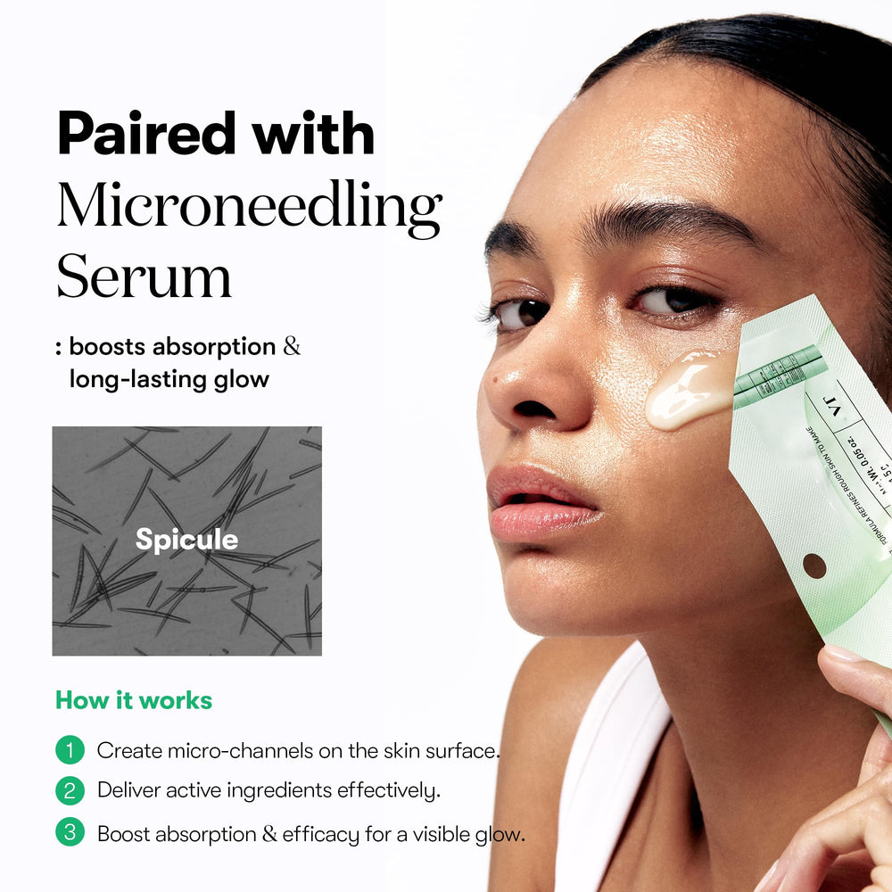 VT COSMETICS Reti-A Reedle Shot 100 exosome retinol blend for daily glow.