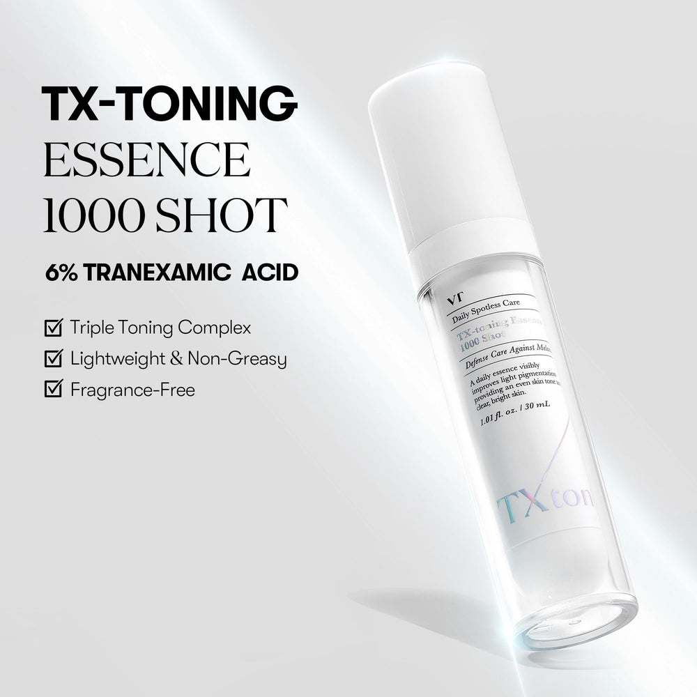 VT COSMETICS TX Toning Essence pump dispenser close up