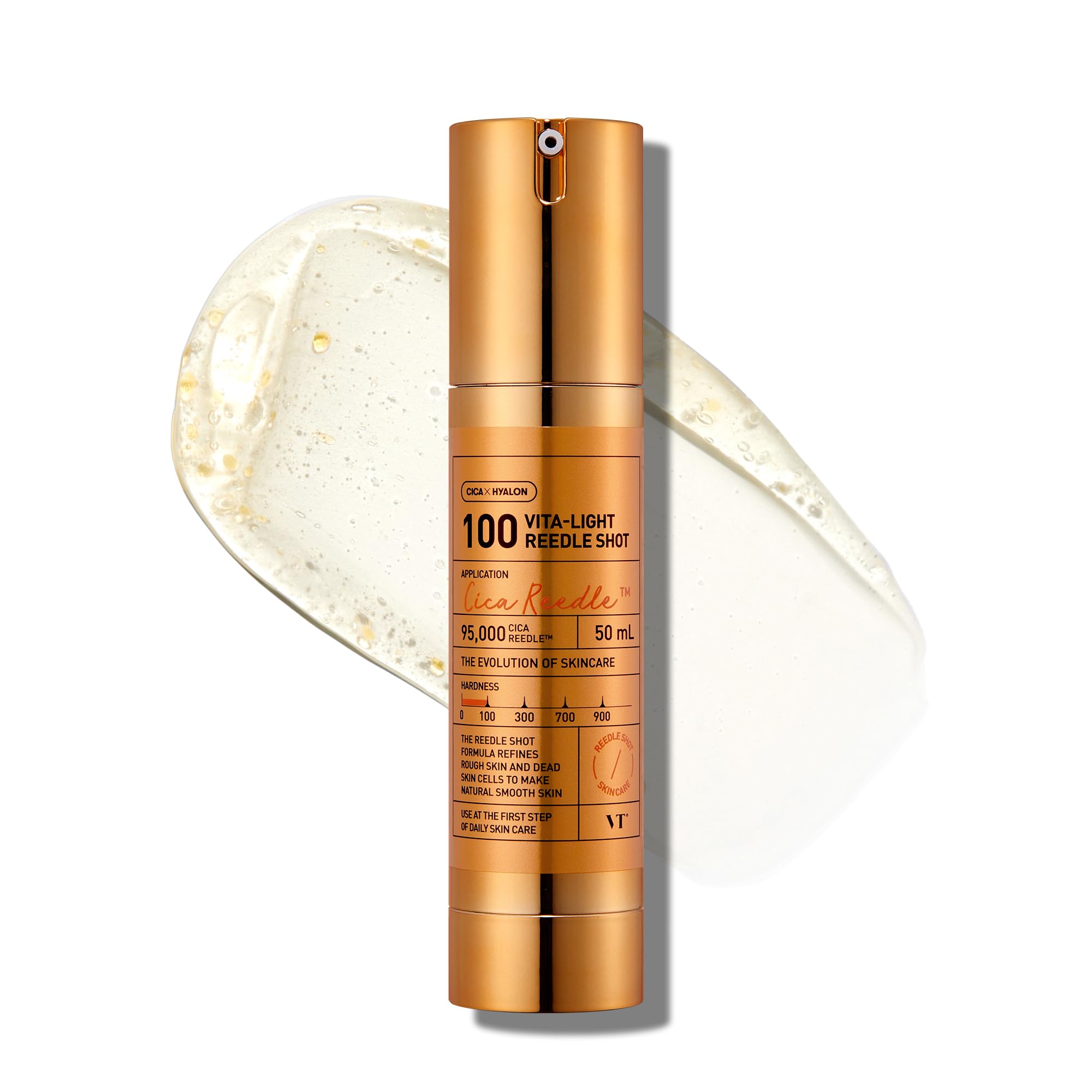 VT COSMETICS Vita-Light Reedle Shot bottle close-up for smooth, hydrated skin