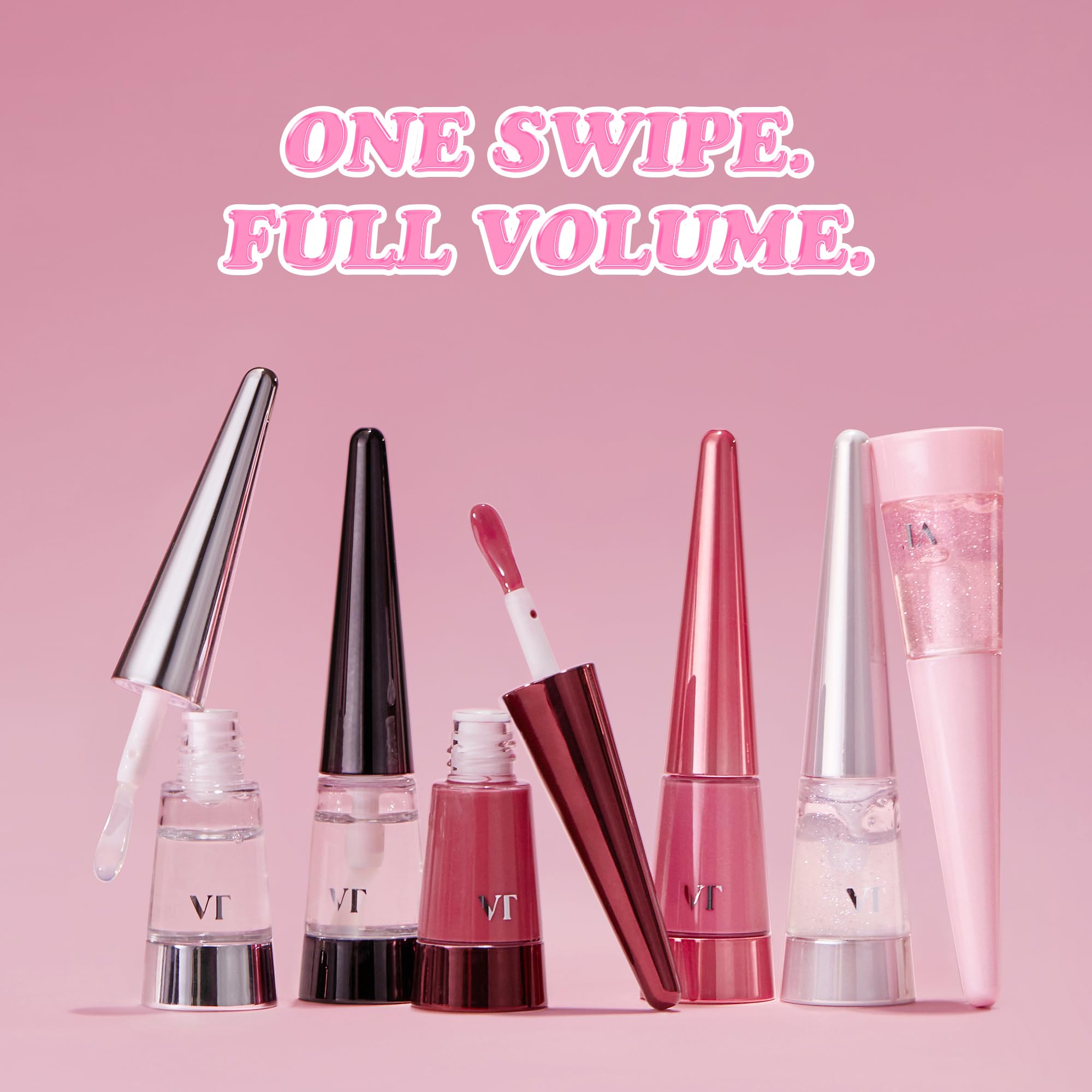 VT COSMETICS Reedle Shot Lip Plumper long-lasting gloss on lips.