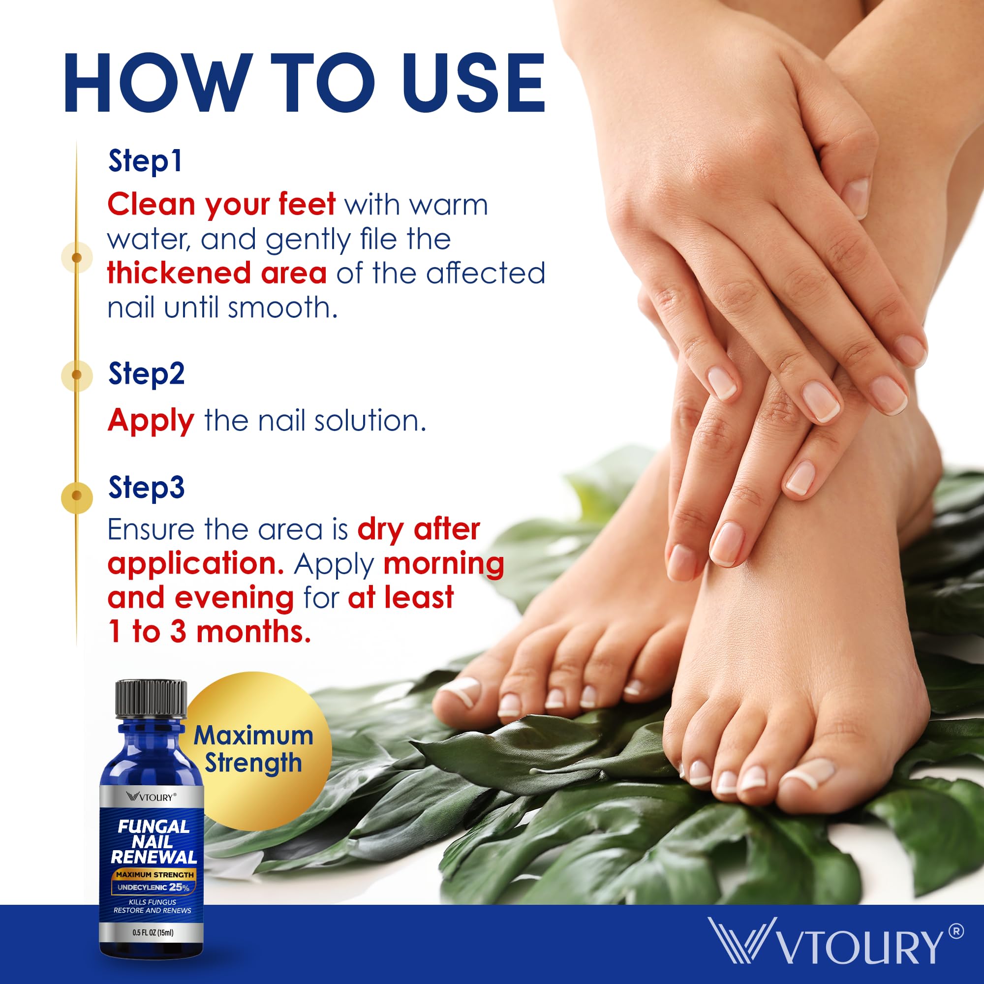VTROUY nail health progress suggests smoother, clearer nails.
