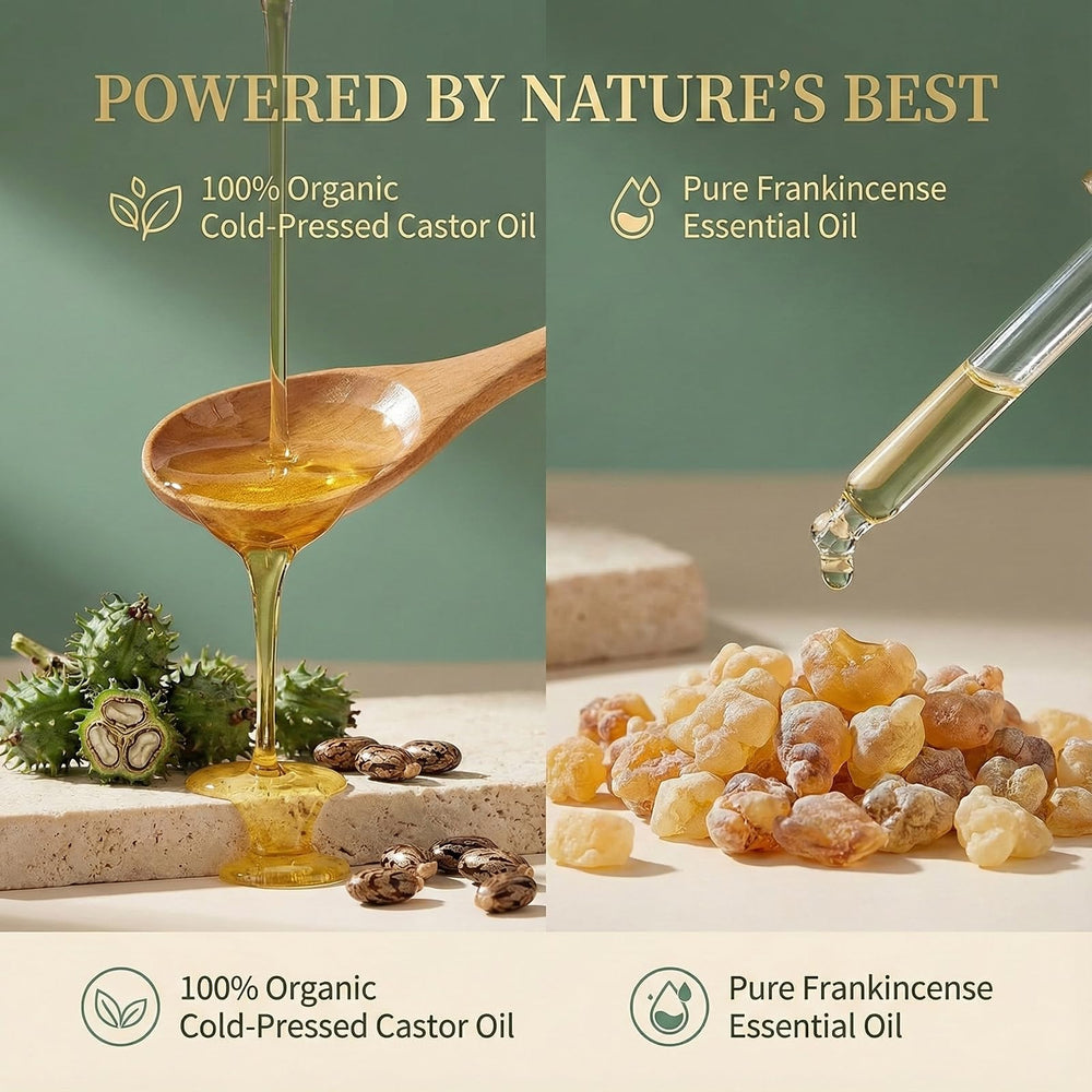 Vunqibroz castor oil bottle for deep hydration and conditioning