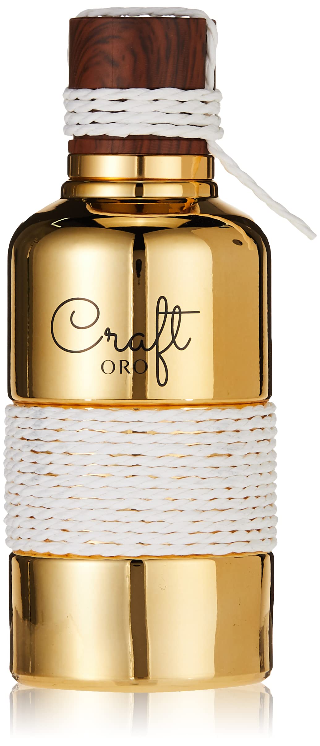 Vurv Craft Oro EDP bottle front with luxurious gold finish for unisex wear