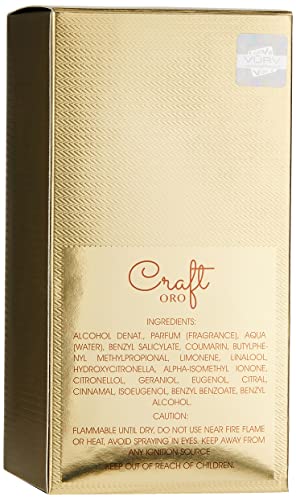 Vurv Craft Oro EDP bottle bathed in warm light suggests versatile day or night scent