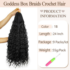 Vustbeauty Crochet Hair 24inch lightweight and silky for comfortable wear.