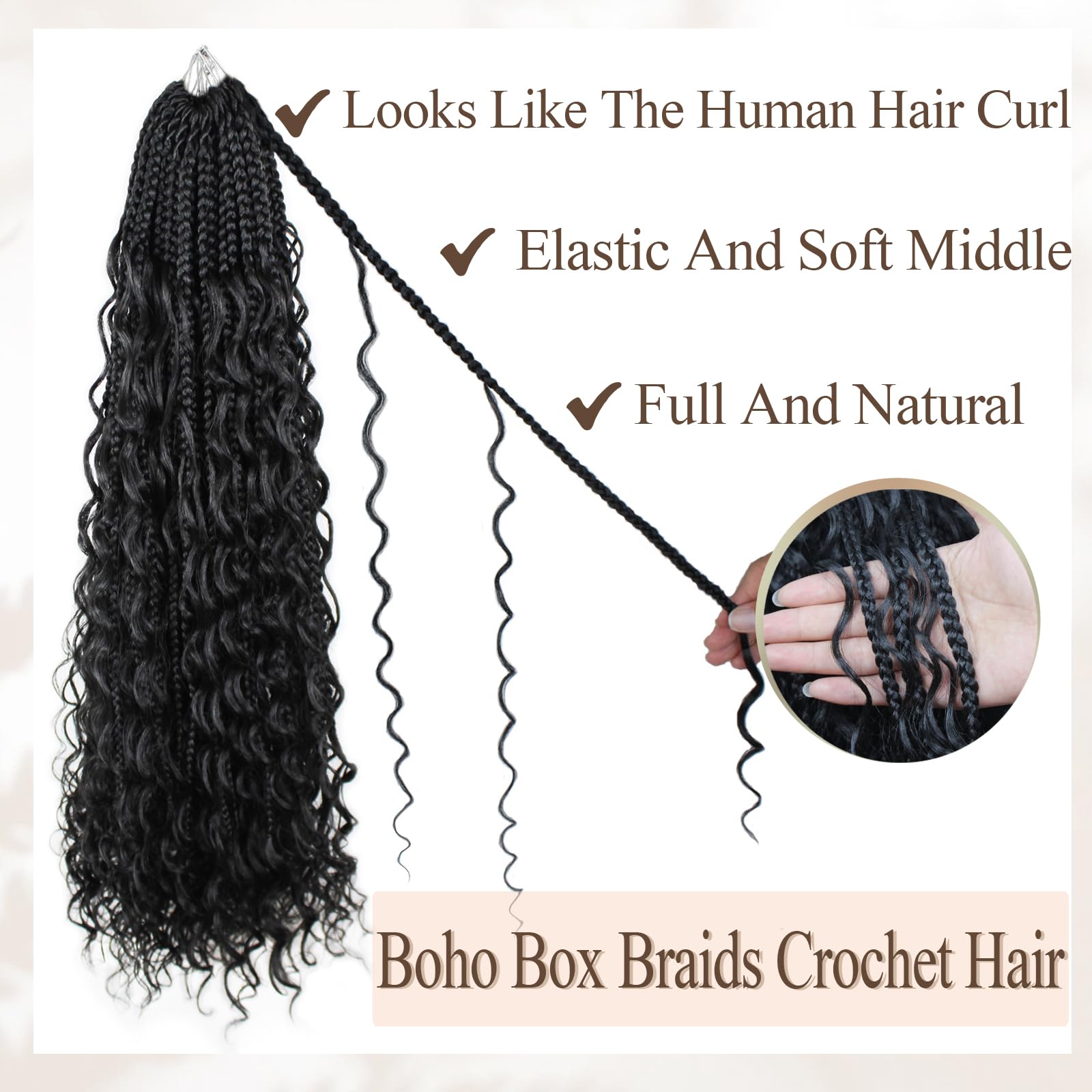 Vustbeauty Crochet Hair includes hook for easy at-home installation.