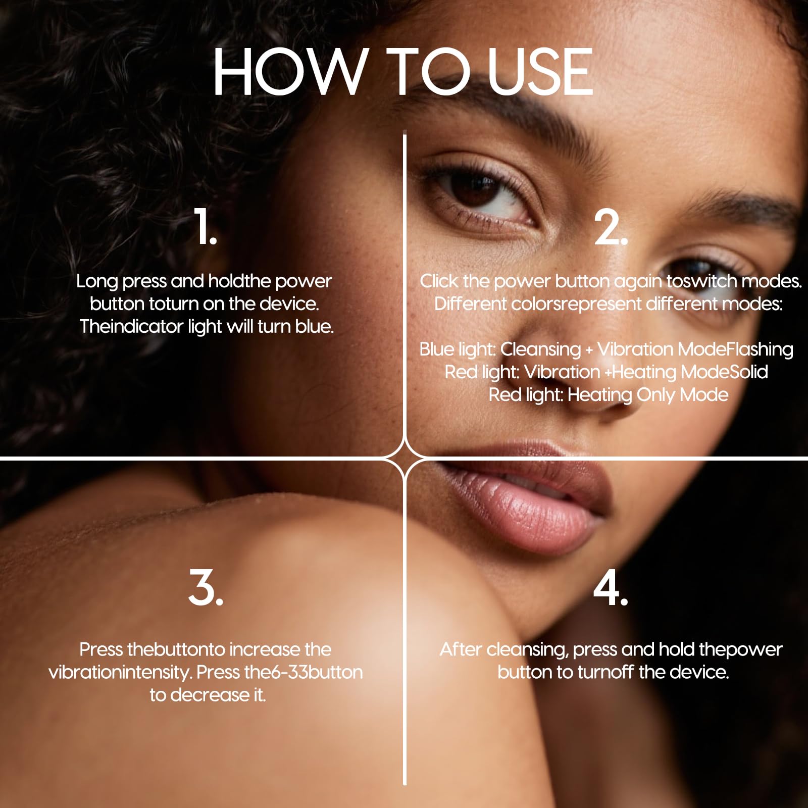 VWMYQ daily-use brush delivers gentle exfoliation and deep cleansing.