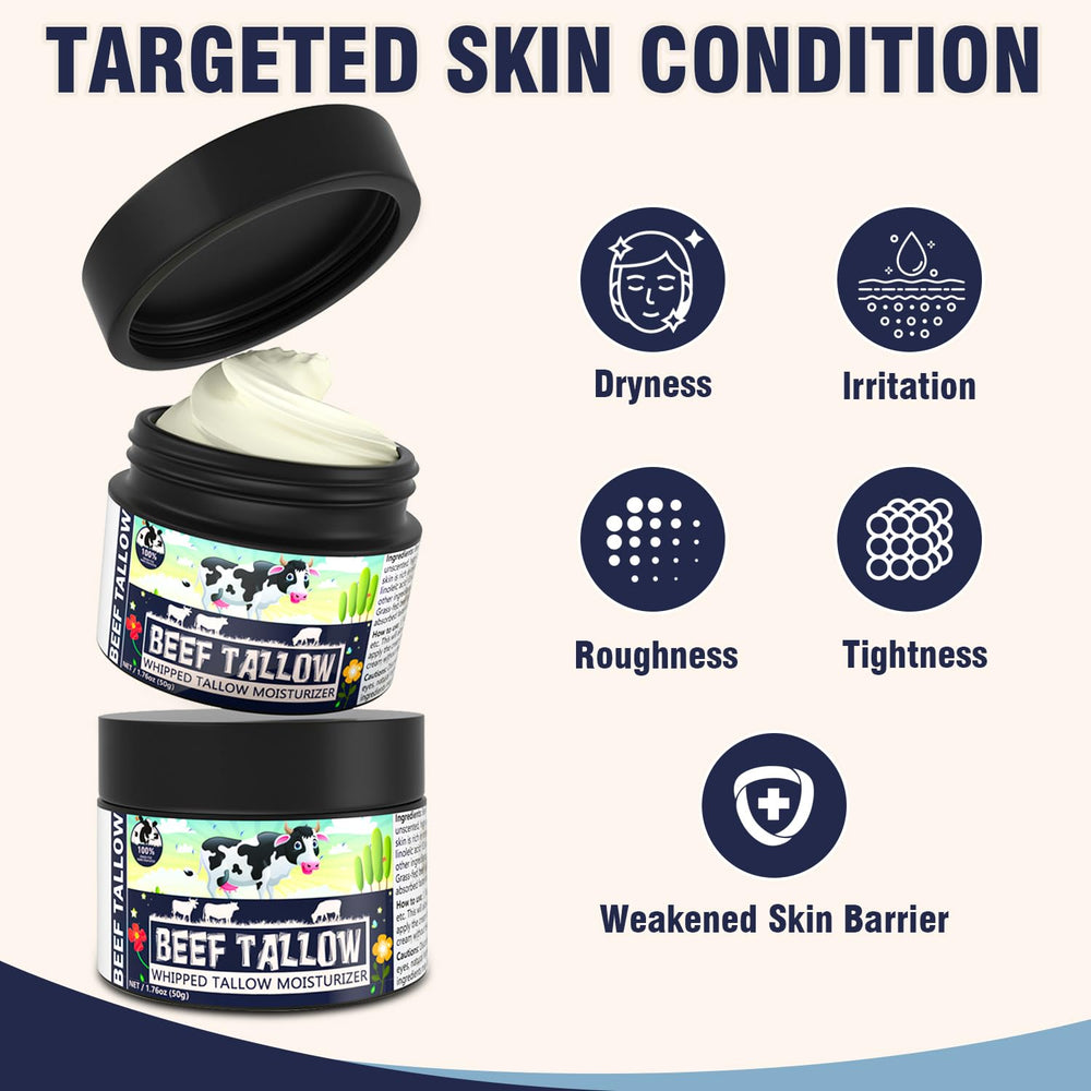 Vxacen vitamin-e-rich tallow highlights nourishing ingredients.