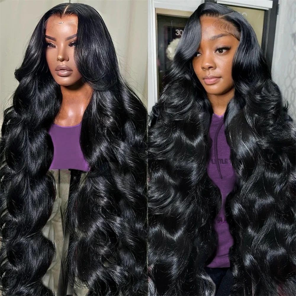 VXCVAE 30-inch lace front wig, front view, undetectable hairline for everyday wear.