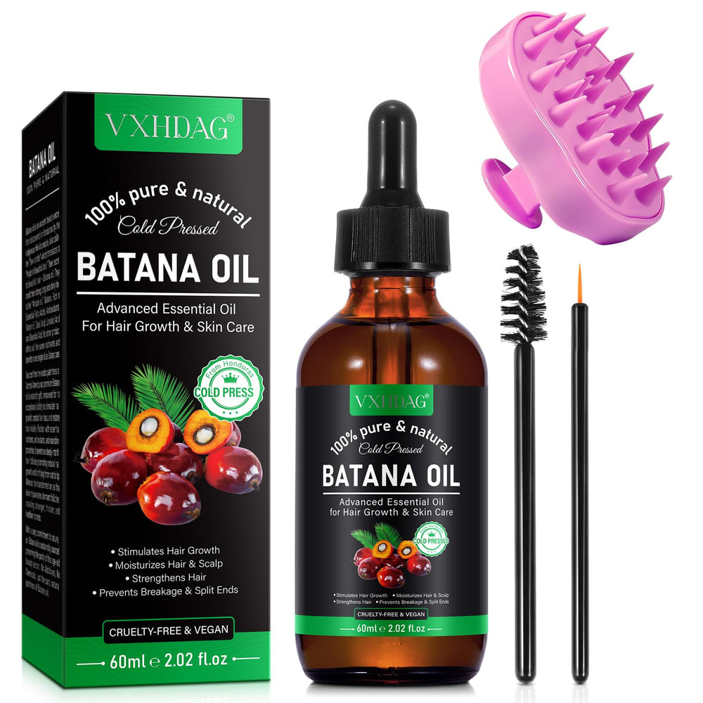 VXHDAG Batana Oil bottle showcases rich, pure Honduran formula for hair care.