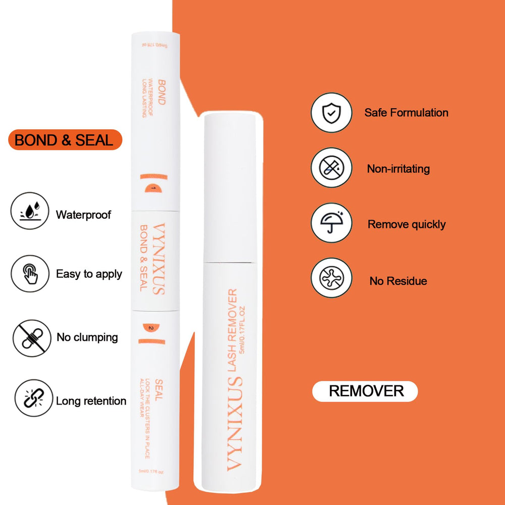 VYNIXUS cluster lash remover bottle ready for quick removal.