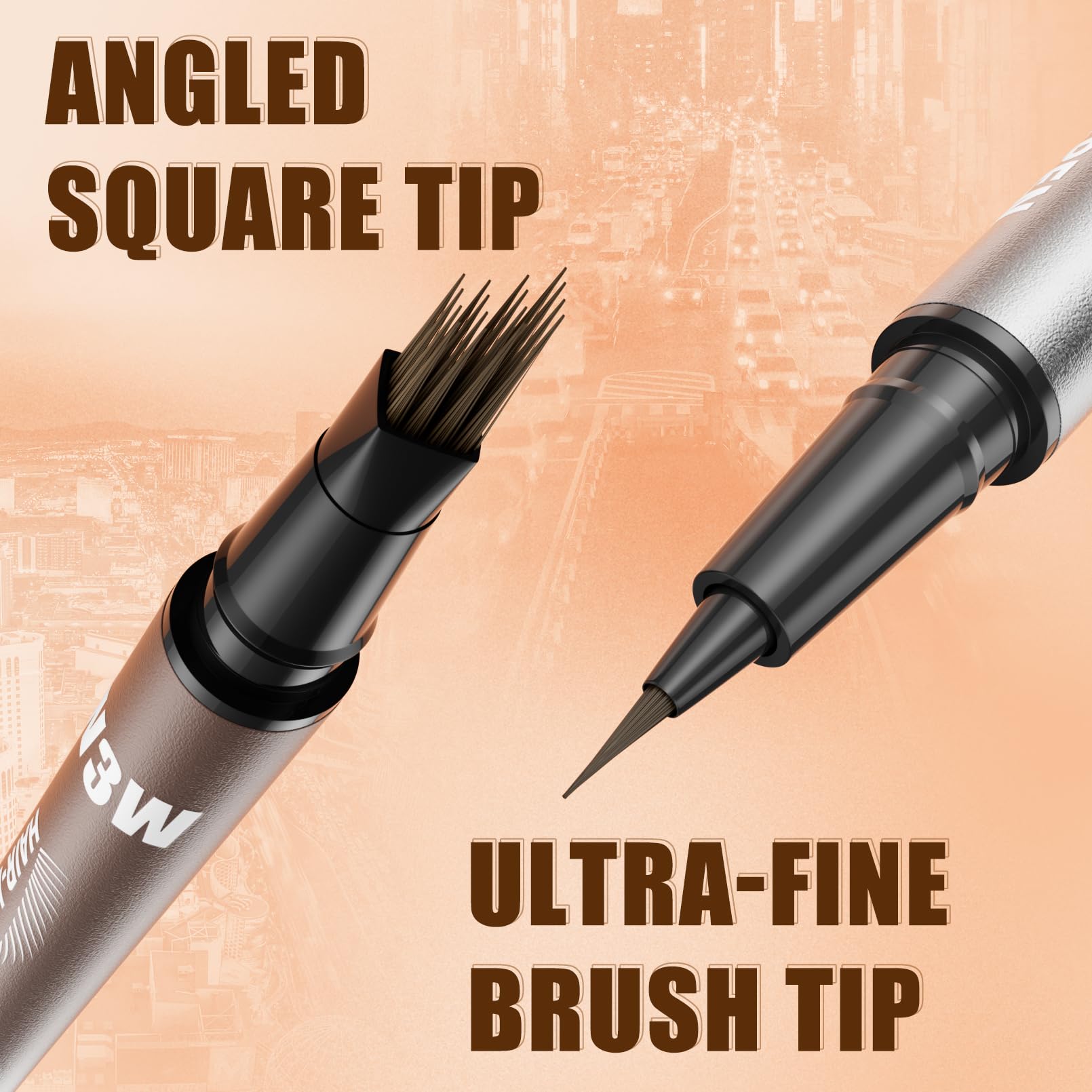 W3W Eyebrow Pen ultra-fine brush tip for hair-like brow strokes.