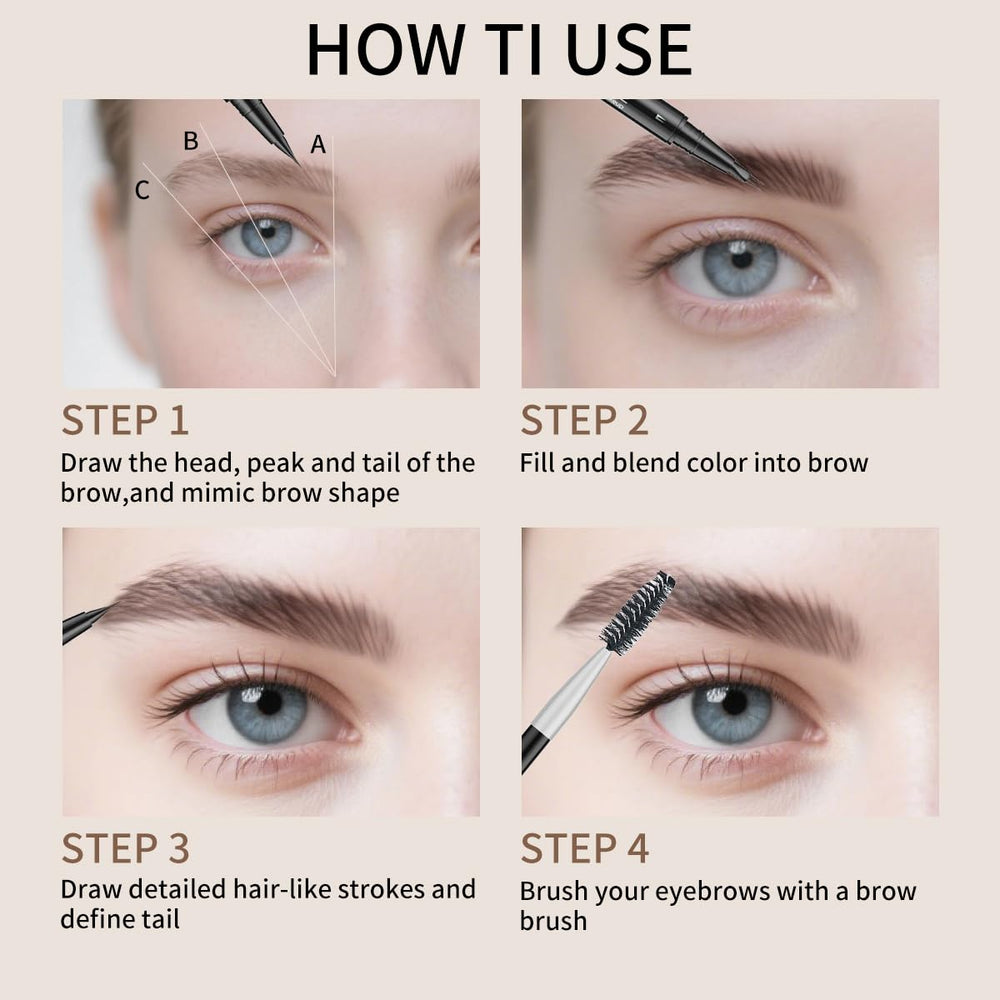 W3W Microblading Eyebrow Pencil 45-degree usage for precise definition