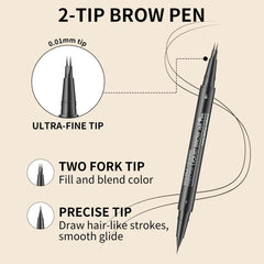 W3W microblading eyebrow pencil with a curved fill tip to address sparse areas.