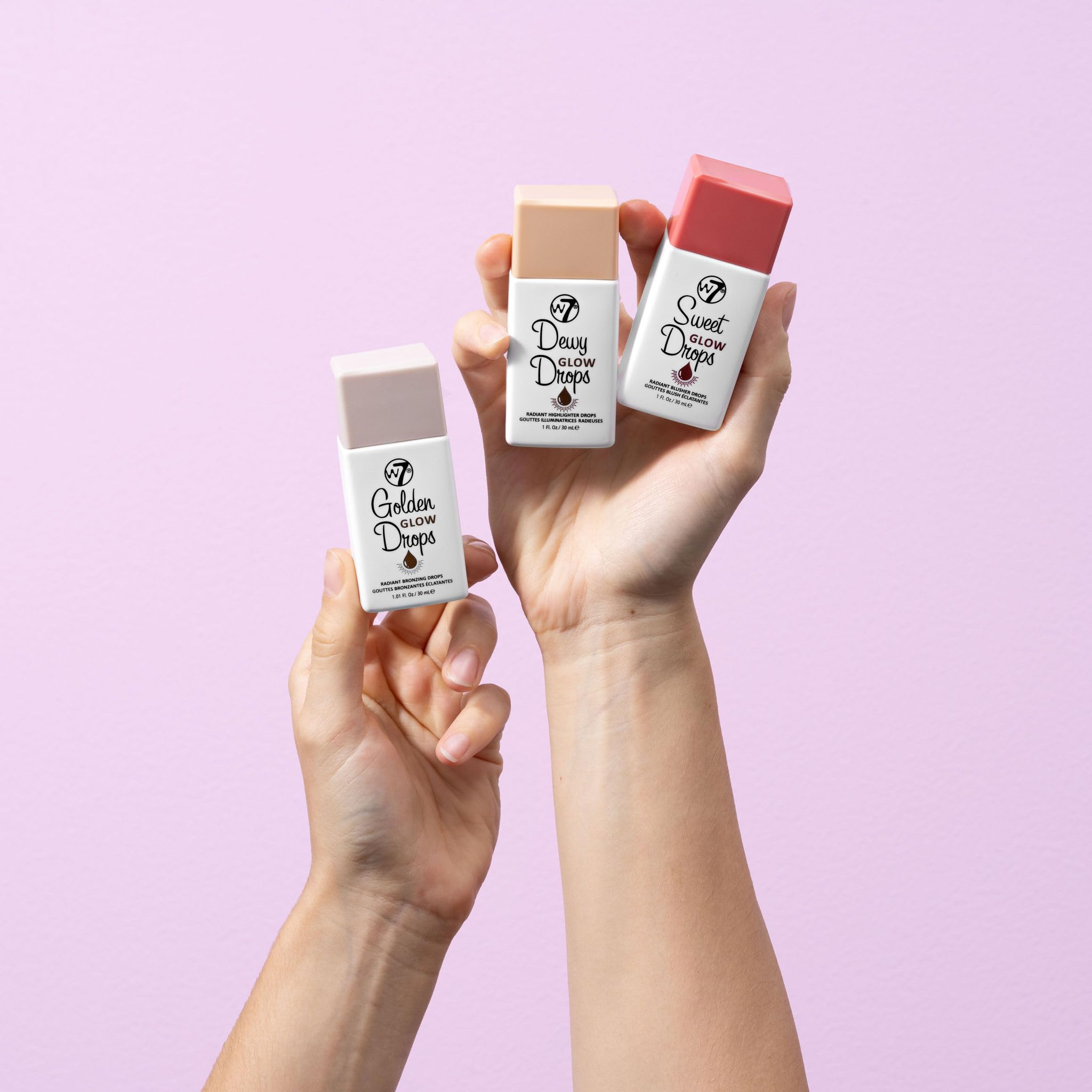W7 Dewy Glow Drops no-transfer finish visibly stays put.