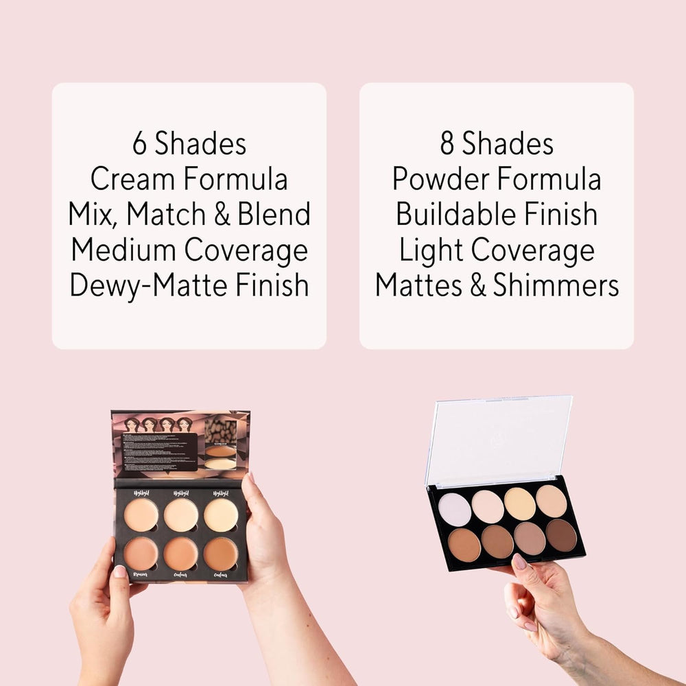 W7 duo set compact packaging ideal for on the go contouring and touch ups