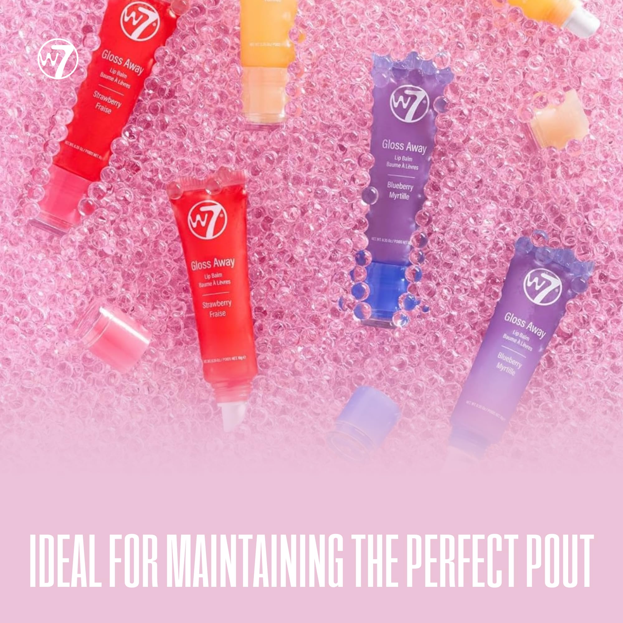 W7 Gloss Away Trio travel-friendly sticks with pop of color