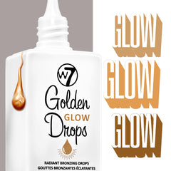 W7 Golden Glow Drops blended into moisturizer for dewy radiance
