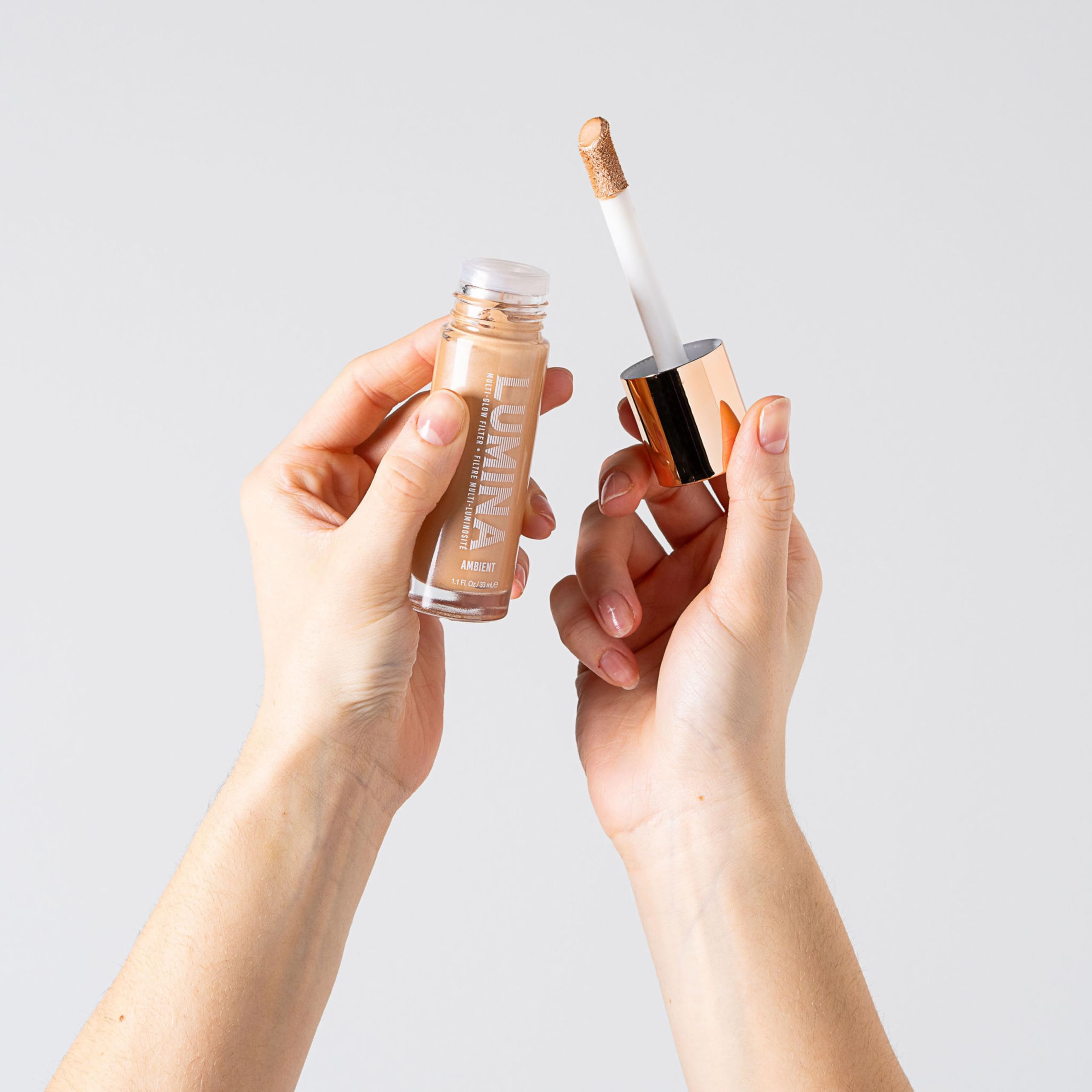 W7 Lumina after makeup use highlights cheekbones and brows