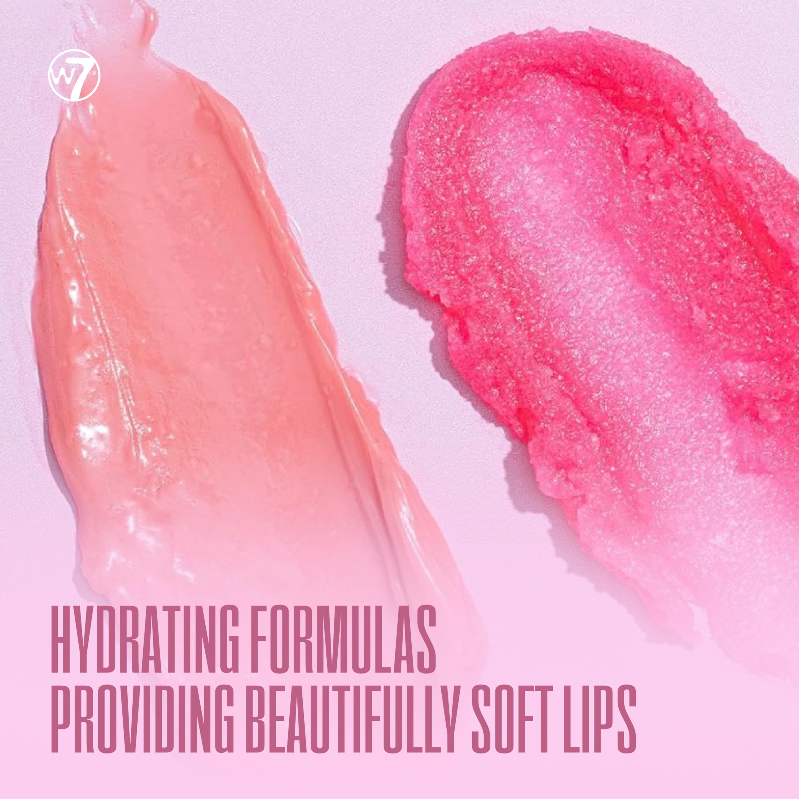 W7 Sweet Dreams Lip Care session showing exfoliation in use