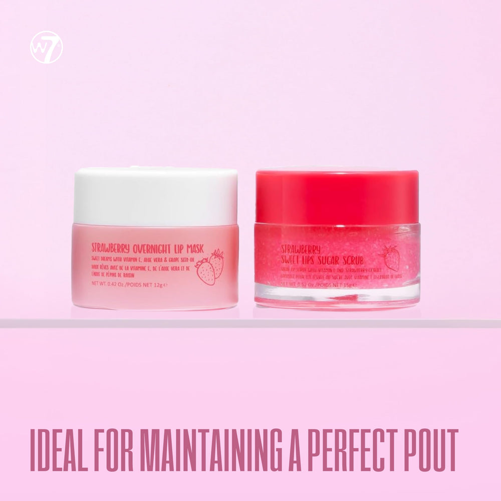 W7 Sweet Dreams Lip Mask on lips before bed for hydrated lips
