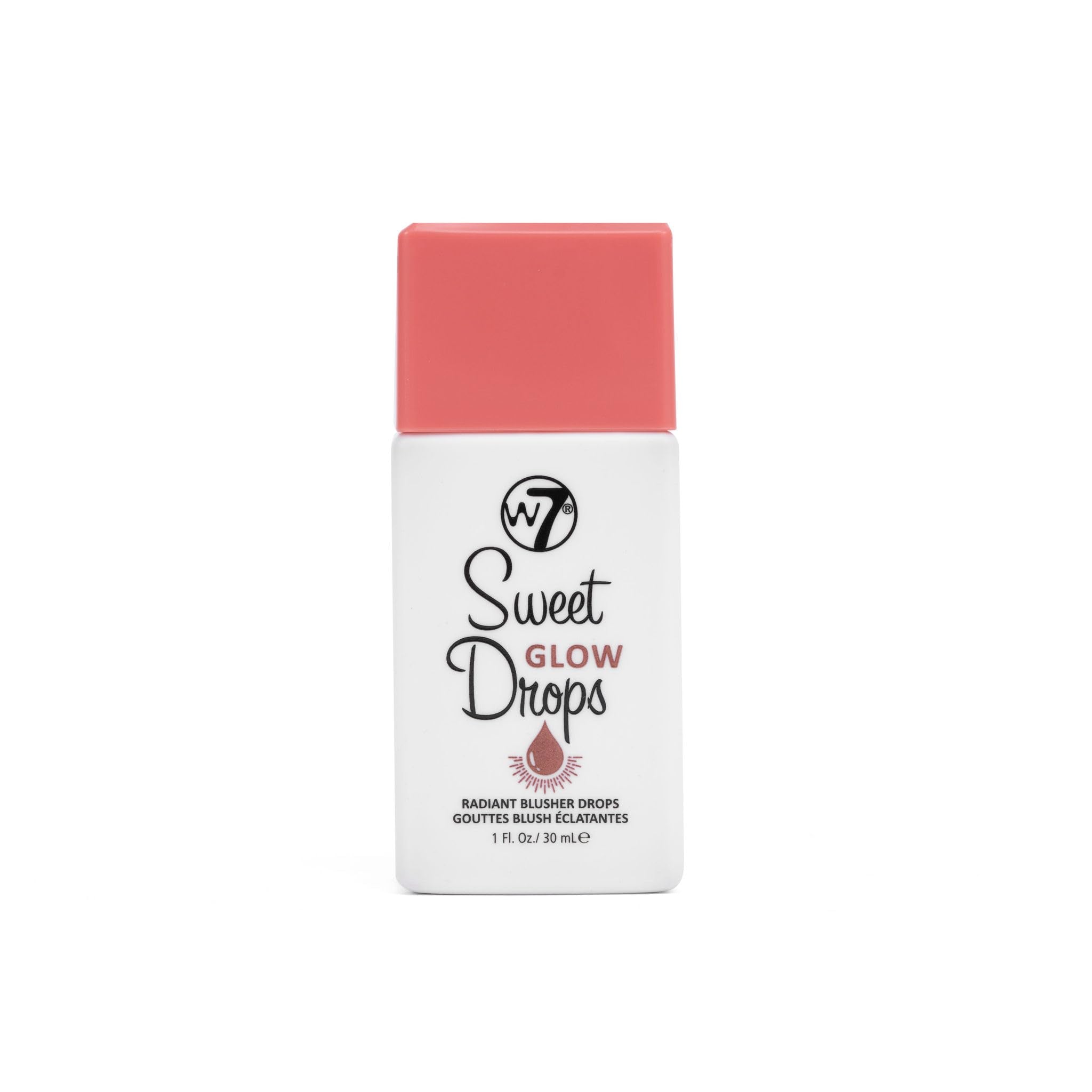 W7 Sweet Glow Drops bottle pour shows buildable rosy glow