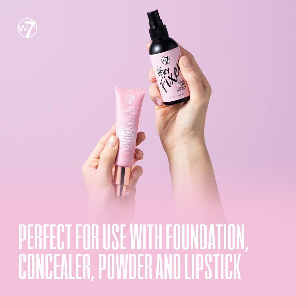 W7 The Fixer Glow primer under makeup creates smooth, radiant skin