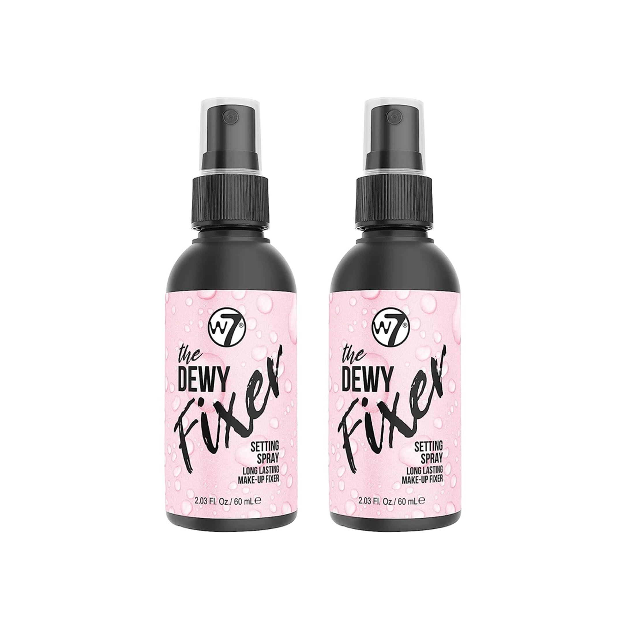 W7 The Fixer setting spray delivers a dewy finish and locks makeup in place.