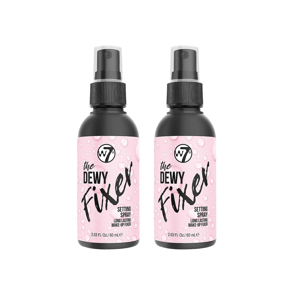 W7 The Fixer setting spray delivers a dewy finish and locks makeup in place.