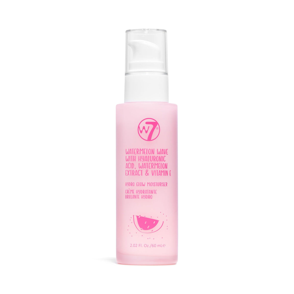 W7 Watermelon Wave Hydro-Glow face cream jar; hydrating formula for refreshed skin.