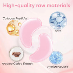 WAESKI Instalift hydrogel texture eye patches adhere gently to skin.