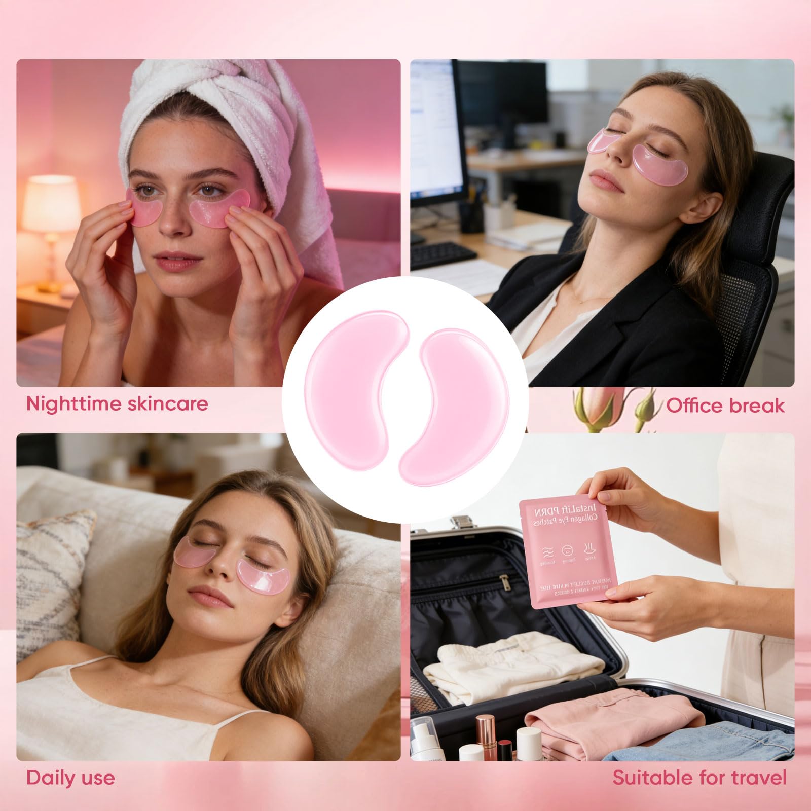 WAESKI Instalift moisturizing eye patches leave non-sticky finish.